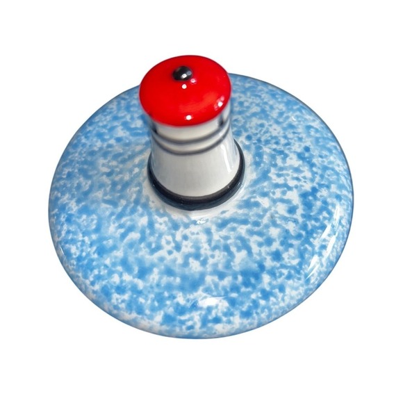 Casa Vero By ACK Hand Painted Ceramic Lighthouse Canisters Set 3 PCS - Picture 13 of 16